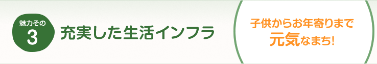 魅力その3 充実した生活インフラ