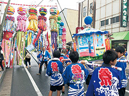Carrying the shrine down a main street