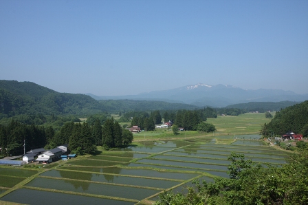 「平泉―浄土思想を基調とする文化的景観―」を構成する資産の一つ、骨寺村荘園遺跡のある本寺地区（6月10日撮影）