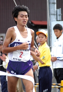 ハーフマラソンで優勝した太田行紀選手
