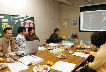 旧京津畑小の利用について検討するプロジェクトチームの会議