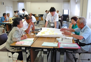 ワークショップの花泉地域公共交通検討会