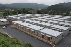 旧折壁小に建設された仮設住宅