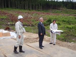 室根バイバス予定地視察