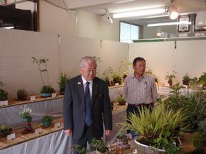 盆栽と山野草展事前視察