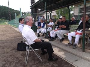 還暦野球チームとの懇談