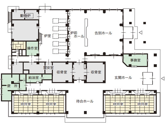 釣山斎苑の平面図