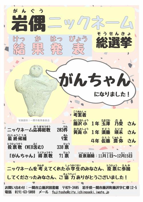岩偶ニックネーム結果発表