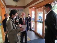 道の駅かわさき視察のようす