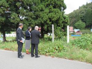 文久山鉄山跡地の視察の様子