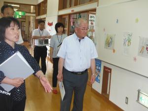 認定こども園整備事業現場視察のようす