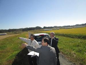 西風谷地線の計画現場視察のようす