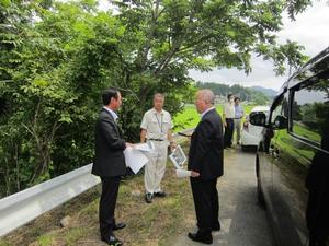 国道343号線渋民工区視察