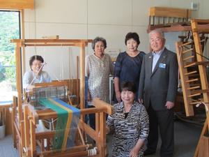 猿沢かまばた織の会員との懇談