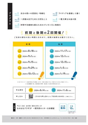 シゴト・ツクル・ゼミ 前期チラシ裏