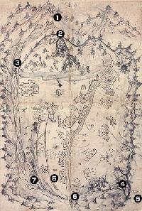 Illustrated map of households in Honedera