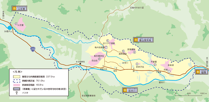 Environs of illustrated maps.