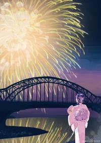 議会だより いちのせき 第78号「かわさき夏まつり花火大会」表紙イラスト