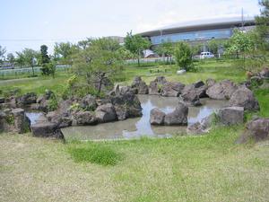 一関遊水地記念緑地公園流れ池写真